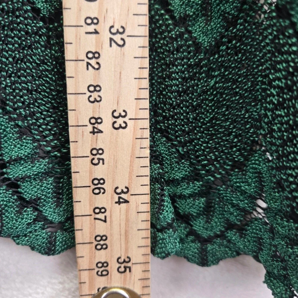 Free‎ People Simone Mock Neck Dress Small Unlined Green Lace Whimisgoth Boho